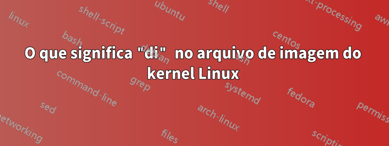 O que significa "di" no arquivo de imagem do kernel Linux