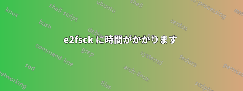 e2fsck に時間がかかります