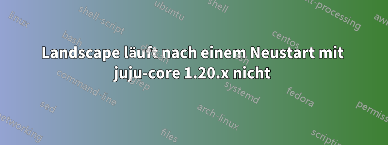 Landscape läuft nach einem Neustart mit juju-core 1.20.x nicht