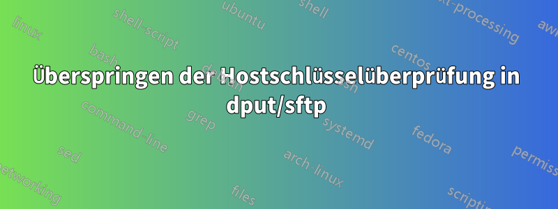 Überspringen der Hostschlüsselüberprüfung in dput/sftp