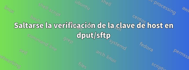 Saltarse la verificación de la clave de host en dput/sftp