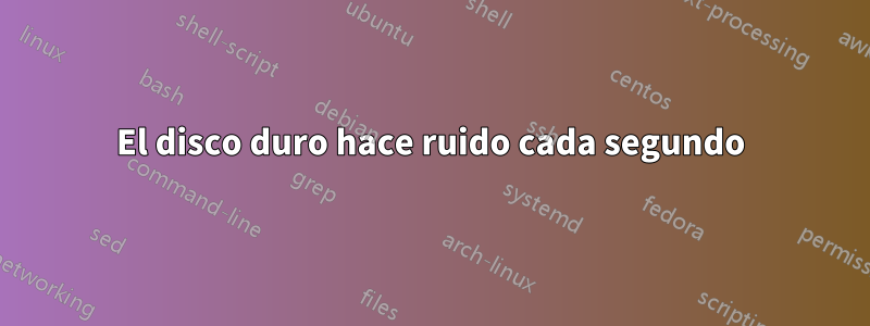 El disco duro hace ruido cada segundo