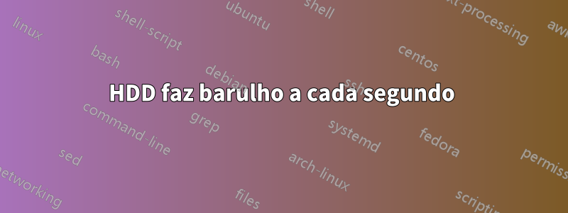 HDD faz barulho a cada segundo