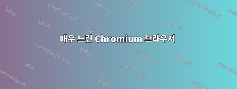 매우 느린 Chromium 브라우저
