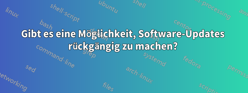 Gibt es eine Möglichkeit, Software-Updates rückgängig zu machen?