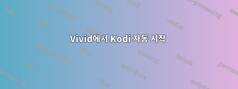 Vivid에서 Kodi 자동 시작
