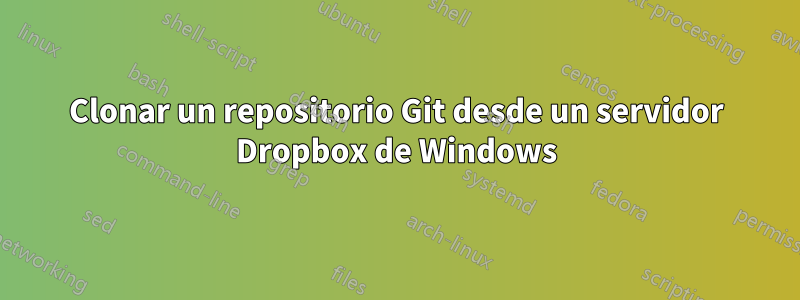 Clonar un repositorio Git desde un servidor Dropbox de Windows