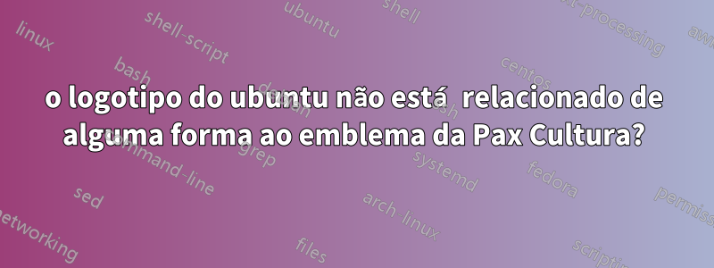 o logotipo do ubuntu não está relacionado de alguma forma ao emblema da Pax Cultura?