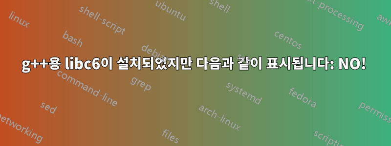 g++용 libc6이 설치되었지만 다음과 같이 표시됩니다: NO!