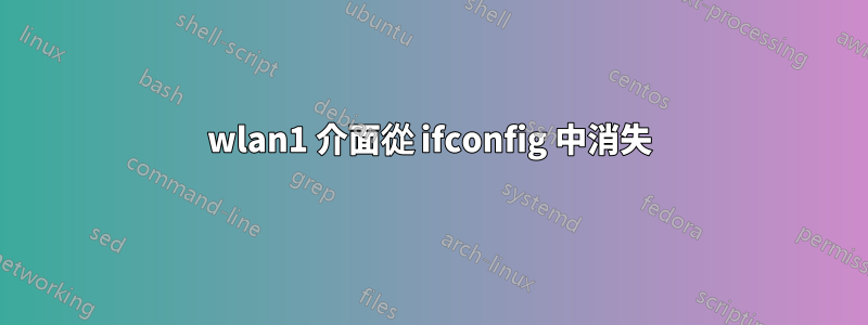 wlan1 介面從 ifconfig 中消失