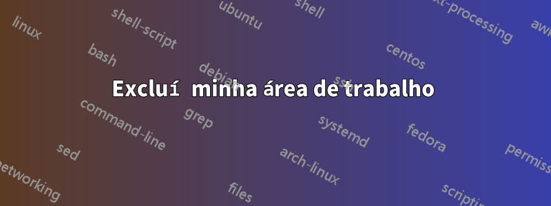 Excluí minha área de trabalho