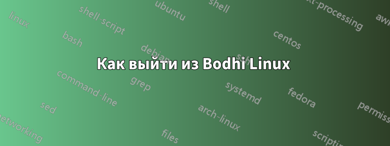 Как выйти из Bodhi Linux
