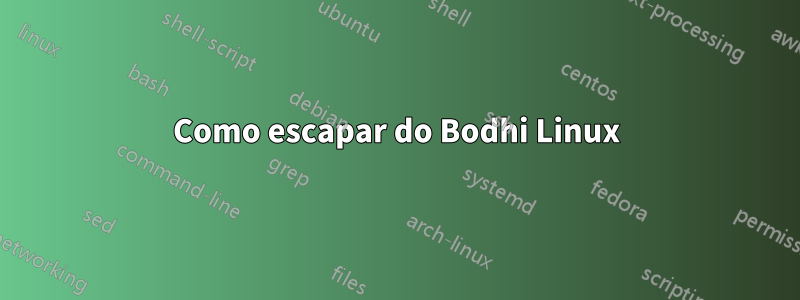 Como escapar do Bodhi Linux