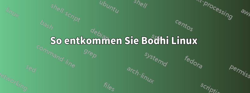 So entkommen Sie Bodhi Linux