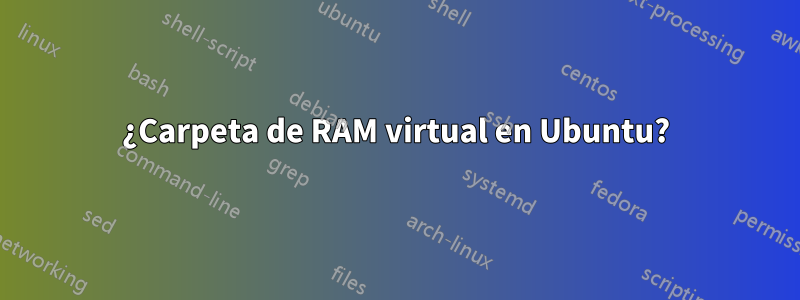 ¿Carpeta de RAM virtual en Ubuntu?