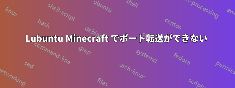 Lubuntu Minecraft でポート転送ができない