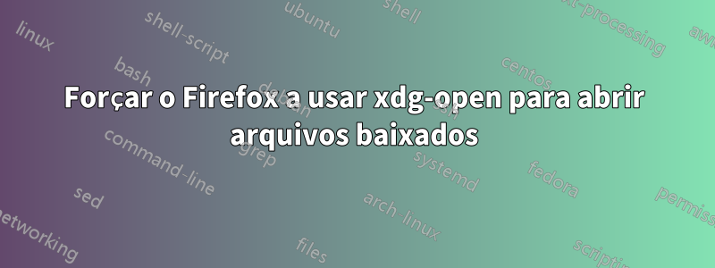 Forçar o Firefox a usar xdg-open para abrir arquivos baixados