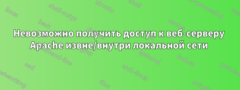 Невозможно получить доступ к веб-серверу Apache извне/внутри локальной сети