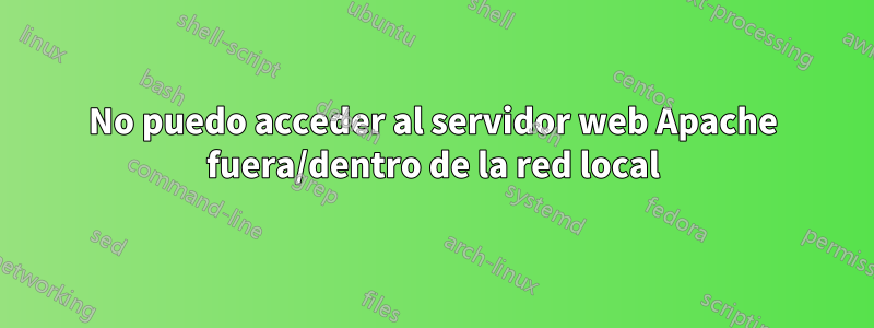 No puedo acceder al servidor web Apache fuera/dentro de la red local