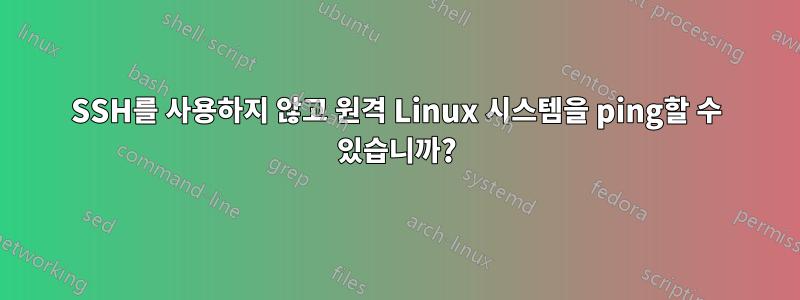 SSH를 사용하지 않고 원격 Linux 시스템을 ping할 수 있습니까?