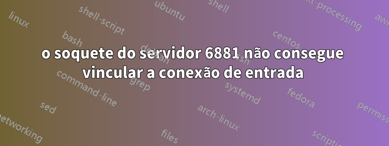 o soquete do servidor 6881 não consegue vincular a conexão de entrada