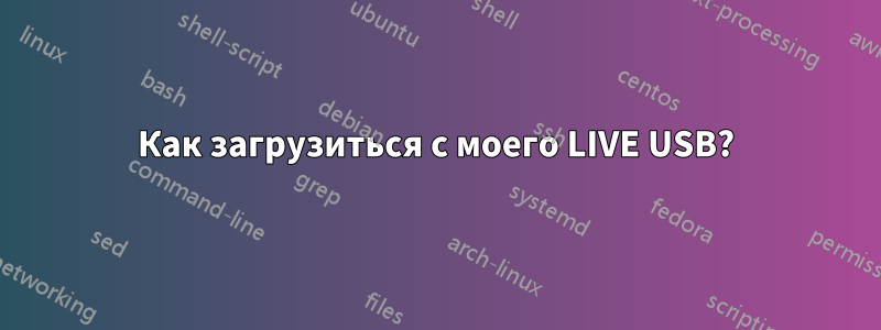 Как загрузиться с моего LIVE USB?