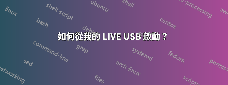 如何從我的 LIVE USB 啟動？