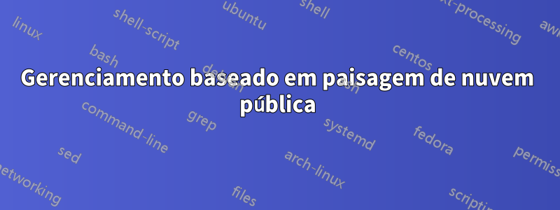 Gerenciamento baseado em paisagem de nuvem pública