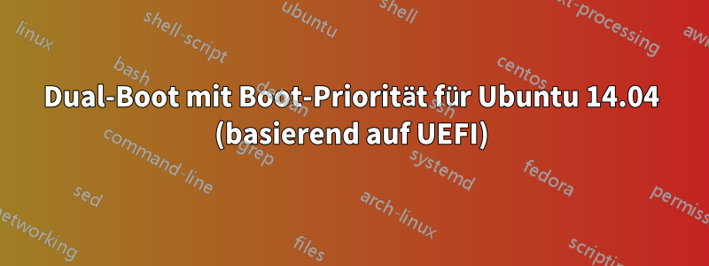 Dual-Boot mit Boot-Priorität für Ubuntu 14.04 (basierend auf UEFI)