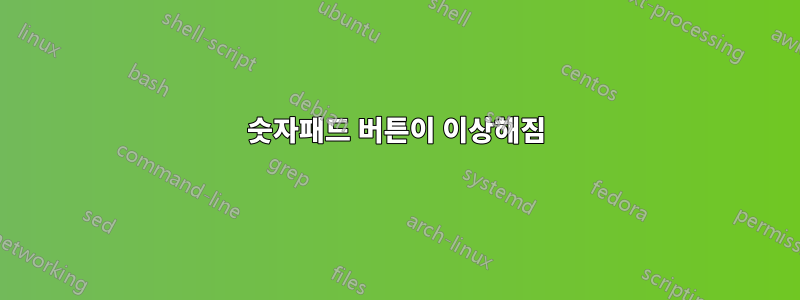 숫자패드 버튼이 이상해짐