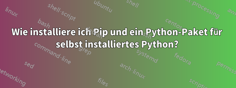 Wie installiere ich Pip und ein Python-Paket für selbst installiertes Python?