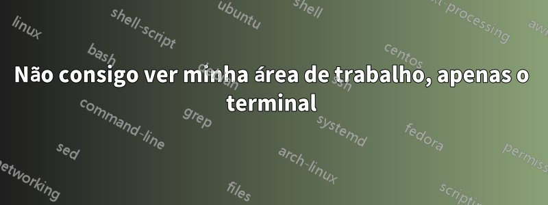 Não consigo ver minha área de trabalho, apenas o terminal