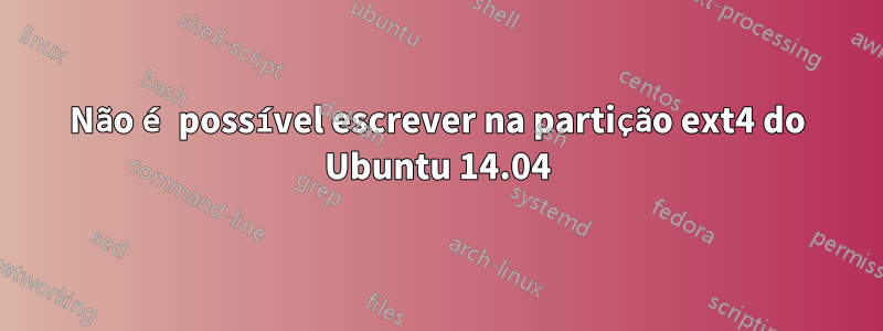 Não é possível escrever na partição ext4 do Ubuntu 14.04