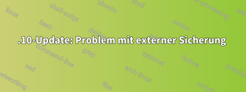 13.10-Update: Problem mit externer Sicherung