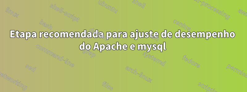 Etapa recomendada para ajuste de desempenho do Apache e mysql