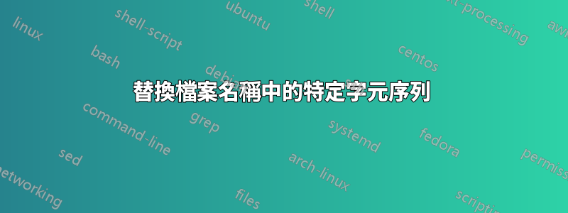 替換檔案名稱中的特定字元序列