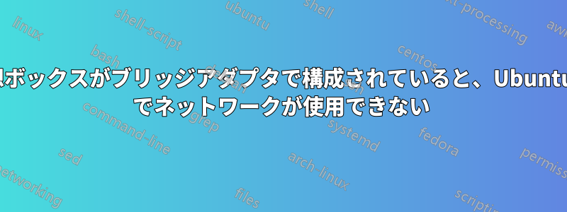 仮想ボックスがブリッジアダプタで構成されていると、Ubuntu13 でネットワークが使用できない