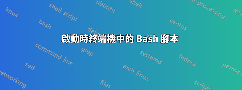 啟動時終端機中的 Bash 腳本