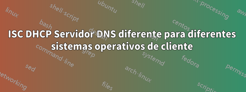 ISC DHCP Servidor DNS diferente para diferentes sistemas operativos de cliente