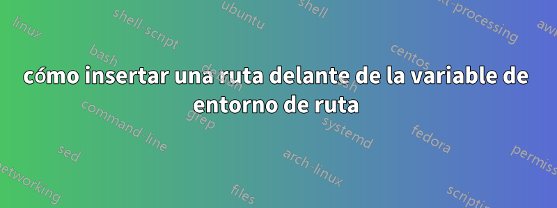 cómo insertar una ruta delante de la variable de entorno de ruta