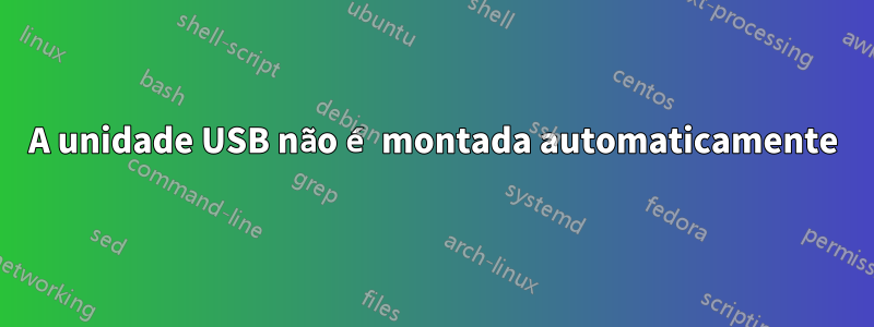 A unidade USB não é montada automaticamente