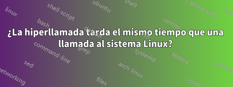 ¿La hiperllamada tarda el mismo tiempo que una llamada al sistema Linux?