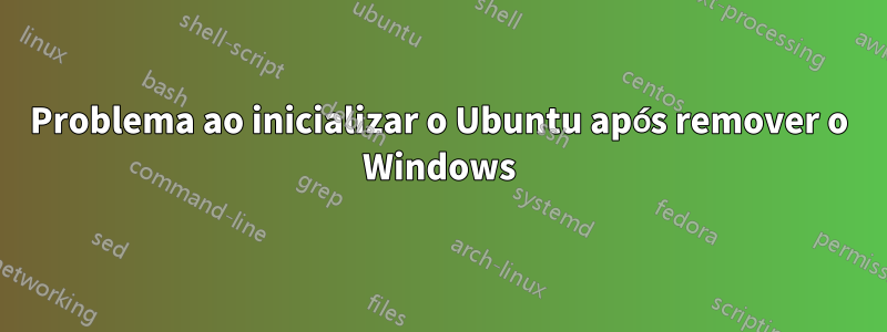 Problema ao inicializar o Ubuntu após remover o Windows