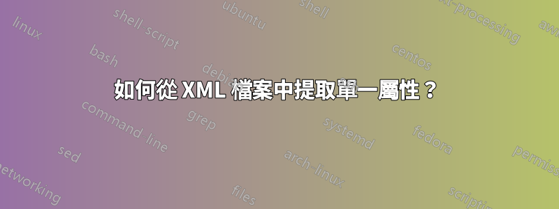 如何從 XML 檔案中提取單一屬性？