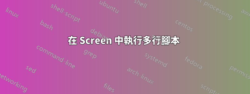 在 Screen 中執行多行腳本