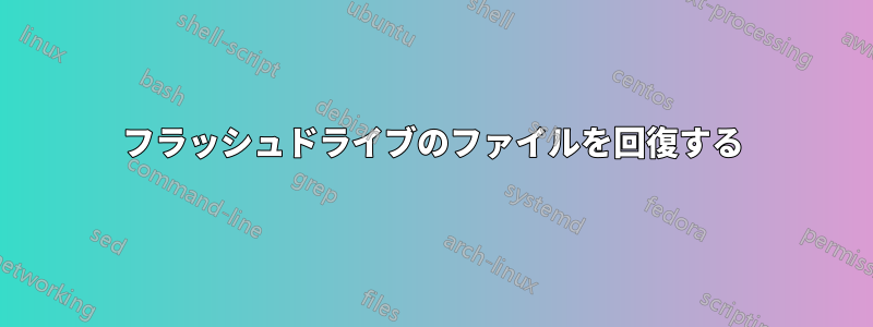 フラッシュドライブのファイルを回復する