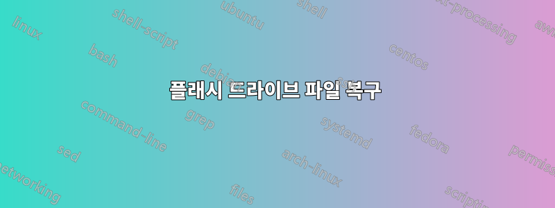 플래시 드라이브 파일 복구