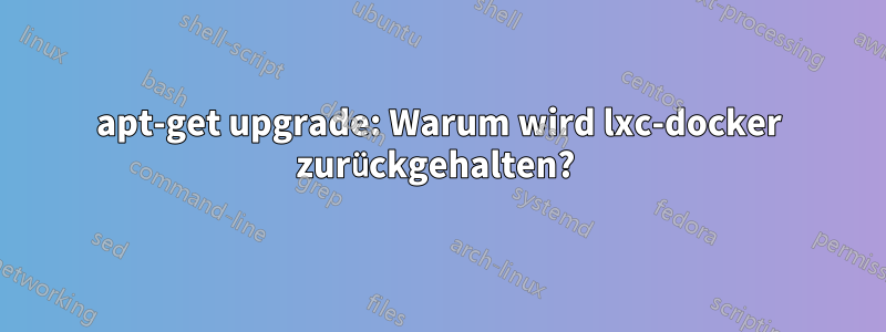 apt-get upgrade: Warum wird lxc-docker zurückgehalten? 