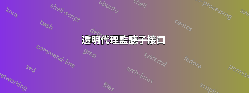 透明代理監聽子接口