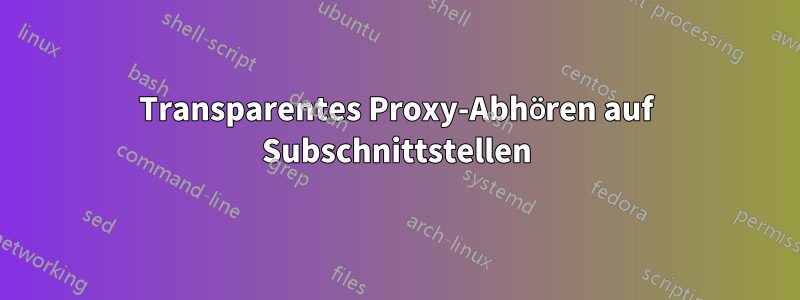 Transparentes Proxy-Abhören auf Subschnittstellen